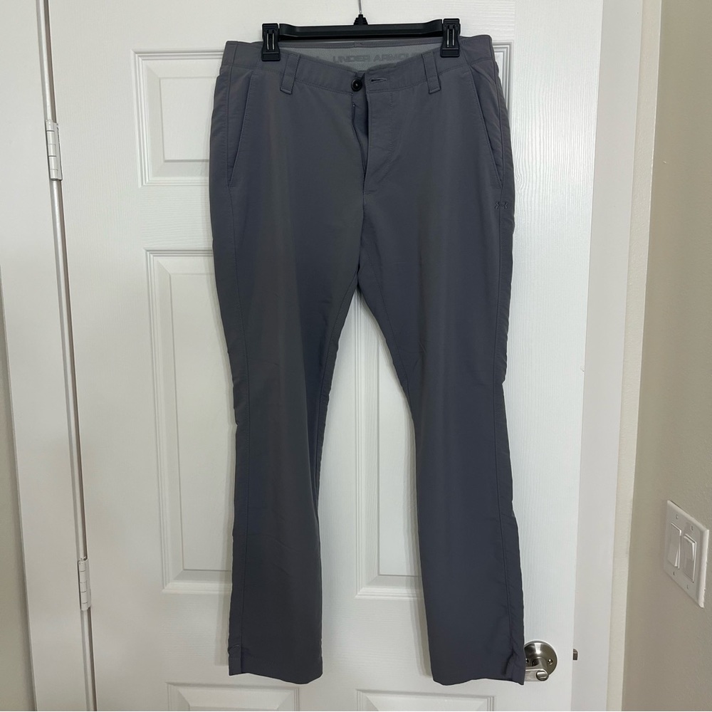 Under Armour Performance Golf Chino Grey Tapered / Slim Fit Size 32x32